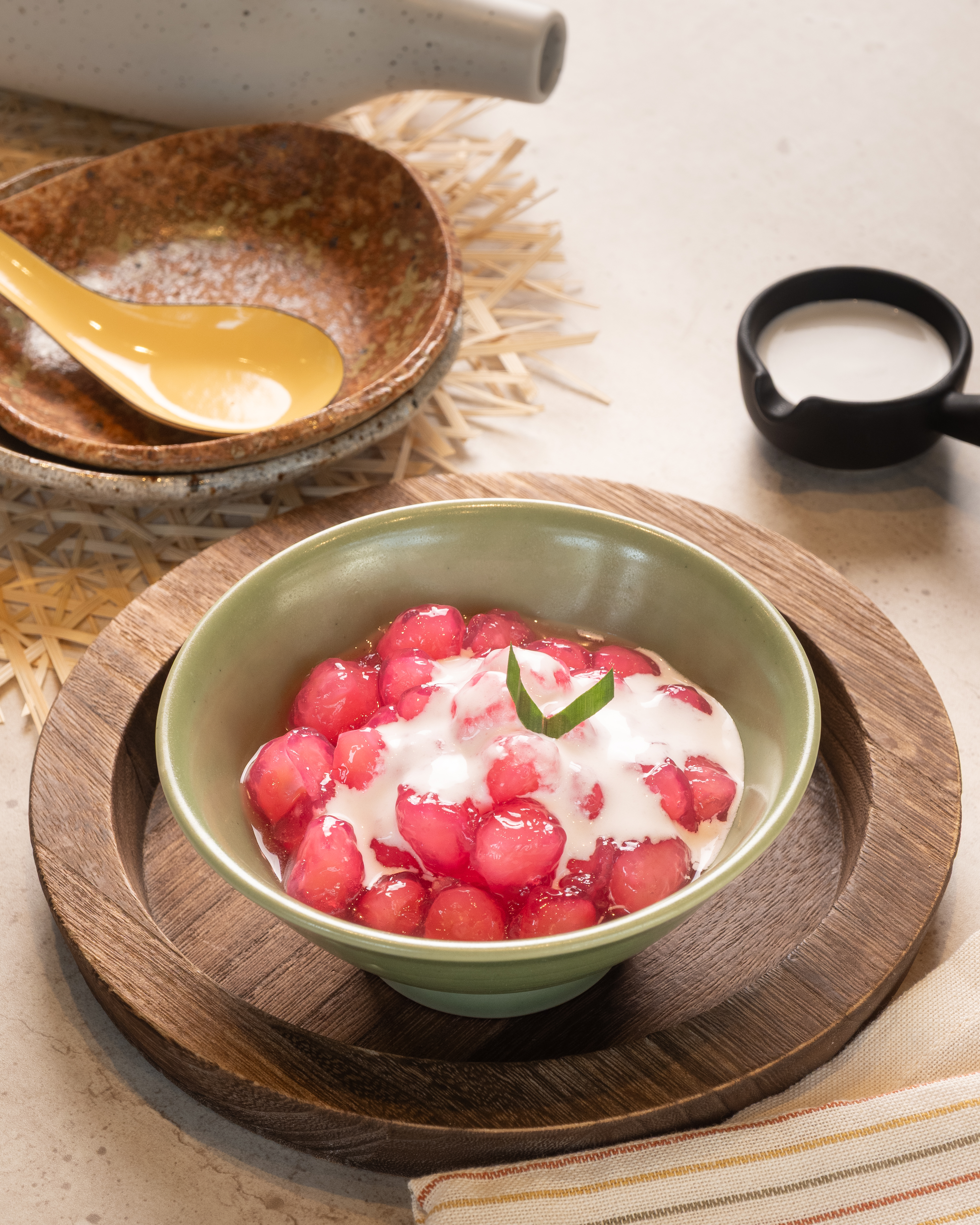 Large group enjoying food